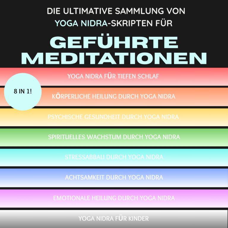 Yoga Nidra Sammlung Hörbuch mit 8 geführten Meditationen für Entspannung und innere Balance